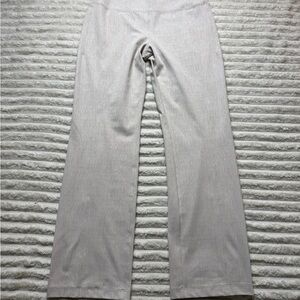 Athleta Light Gray Straight Leg Stretch Pants Pockets Women’s Nylon L
